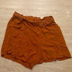 H&M Orange Flowy Shorts Size M